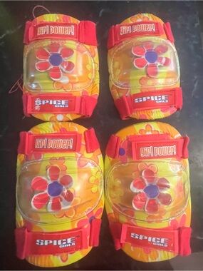 Rare 1990s Find Spice Girls Elbow Pads And Knee Pads Girl Power- Youth Size